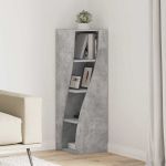 Dulap de colț Alb 32x32x102cm Lemn compozit GartenMobel Dekor