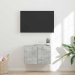 Dulap TV de perete Pe perete Gri din beton 59,5 x 31 x 40 cm GartenMobel Dekor