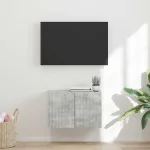 Dulap TV de perete Pe perete Gri din beton 59,5 x 31 x 40 cm GartenMobel Dekor