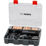 Set pentru dulgheri cu imbinari, dibluri, burghie, cuie, cheie Allen, 83 piese, Strend Pro GartenVIP DiyLine