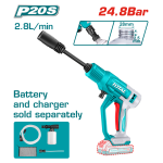 TOTAL - APARAT DE SPALAT CU PRESIUNE - LI-ION - 20V - 24.8BAR PowerTool TopQuality