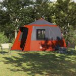 Tent Cabină cu acoperiș Gri și Portocalie 405 x 405 x 273 cm GartenMobel Dekor