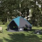 Cort Teepee cu acoperiș Albastru și Gri 490 x 410 x 210 cm GartenMobel Dekor