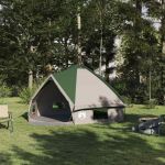 Cort Teepee cu acoperiș Verde și alb 490 x 410 x 210 cm GartenMobel Dekor