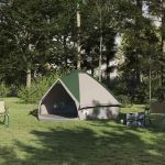 Cort Teepee cu acoperiș Verde și gri 490 x 410 x 210 cm GartenMobel Dekor