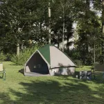 Cort Teepee cu acoperiș Verde și gri 490 x 410 x 210 cm GartenMobel Dekor