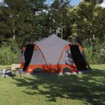 Cort cu dome cu acoperiș Gri și Portocalie 505 x 450 x 248 cm GartenMobel Dekor