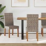 Scaun de sufragerie 2 pcs Gri Kubu 45 x 54 x 93 cm GartenMobel Dekor