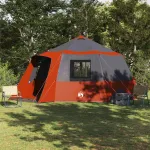Tent Cabină cu acoperiș Gri și Portocalie 500 x 500 x 294 cm GartenMobel Dekor