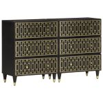 Dulapuri laterale, 2 buc., 60x33x75 cm, lemn masiv de mango GartenMobel Dekor