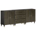 Dulapuri laterale, 3 buc., 60x33x75 cm, lemn masiv de mango GartenMobel Dekor