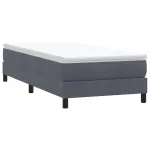 Pat cu arcuri fără saltea Gri închis 90x210 cm catifea GartenMobel Dekor