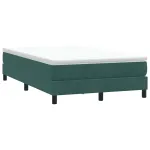Pat cu arcuri fără saltea verde închis 120x210 cm catifea GartenMobel Dekor