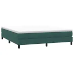 Pat cu arcuri fără saltea verde închis 180x210 cm catifea GartenMobel Dekor
