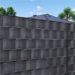 Panou de gard pentru intimitate in gradina, PVC, 35 x 0.05 m, gri antracit Household NewTrend