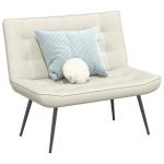 Bancă cremă 110x74x84 cm catifea GartenMobel Dekor