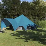 Cort Teepee cu acoperiș Albastru și Gri 600 x 600 x 347 cm GartenMobel Dekor
