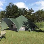 Cort Teepee cu acoperiș Verde și gri 600 x 600 x 347 cm GartenMobel Dekor