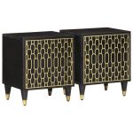 Noptiere, 2 buc., 40x33x46 cm, lemn masiv de acacia GartenMobel Dekor