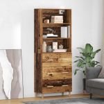 Bufet cu sertar Lemn Vechi 69,5 x 32,5 x 180 cm Lemn compozit GartenMobel Dekor