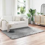 Covor din Lână Faux Tafalla Gri 160 x 230 cm Poliester GartenMobel Dekor