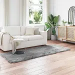 Covor din Lână Faux Tafalla Gri 80 x 250 cm Poliester GartenMobel Dekor