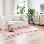 Covor din Lână Faux Tafalla Roz 80 x 200 cm Poliester GartenMobel Dekor