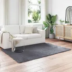 Covor din Lână Faux Tafalla Antracit 160 x 230 cm Poliester GartenMobel Dekor