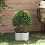 Vază pentru Grădină 5 pcs Argintiu 30 x 30 x 20 cm GartenMobel Dekor