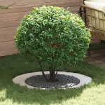 potrivit pentru inele de copac plat 5 pcs Alb Ø60 / 90 cm Oțel GartenMobel Dekor