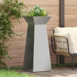 Vază pe pilon 2 pcs Argintiu 40 x 40 x 100 cm GartenMobel Dekor