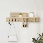 Răcător de paltoane montat pe perete cu raft Stejar sonoma GartenMobel Dekor
