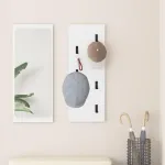 Răcător de paltoane montat pe perete Alb 30 x 1.5 x 80 cm GartenMobel Dekor