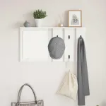 Răcător de paltoane montat pe perete Alb 85 x 10 x 45 cm GartenMobel Dekor