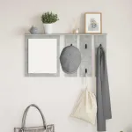 Răcător de paltoane montat pe perete Gri beton 85 x 10 x 45 cm GartenMobel Dekor