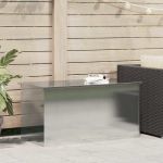 Cutie de depozitare exterioară Argintiu 100 x 50,5 x 50 cm Oțel GartenMobel Dekor