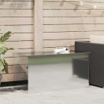 Cutie de depozitare exterioară Argintiu 100 x 50,5 x 50 cm Oțel GartenMobel Dekor