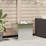 Cutie de depozitare exterioară Argintiu 55 x 50,5 x 50 cm Oțel GartenMobel Dekor