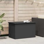 Cutie de depozitare exterioară Negru 80 x 50,5 x 50 cm Oțel GartenMobel Dekor