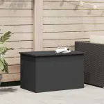 Cutie de depozitare exterioară Negru 80 x 50,5 x 50 cm Oțel GartenMobel Dekor