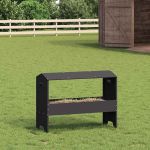 Jgheab pentru hrănirea animalelor Negru 79 x 35 x 62 cm GartenMobel Dekor
