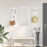 Răcător de paltoane montat pe perete Alb 96 x 1.5 x 90 cm GartenMobel Dekor