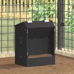 Urmărire pentru iepuri Negru 64.5 x 25.5 x 45.5 cm GartenMobel Dekor