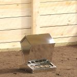 Feeder pentru pui Argintiu 30 x 30 x 39 cm Oțel Galvanizat GartenMobel Dekor