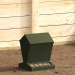 Feeder pentru pui Verde măsliniu 30 x 30 x 39 cm GartenMobel Dekor
