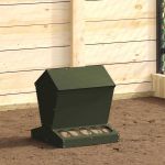 Feeder pentru pui Verde măsliniu 40 x 40 x 45 cm GartenMobel Dekor