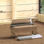 Hrănitor cu pedale pentru pui Argintiu 48,5 x 39,5 x 19 cm GartenMobel Dekor