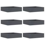 Margine pentru gazon 6 pcs Antracit 50 x 50 x 13 cm Oțel GartenMobel Dekor