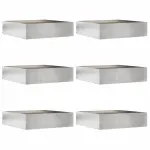 Margine pentru gazon 6 pcs Argintiu 50 x 50 x 13 cm GartenMobel Dekor