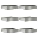 Margine pentru gazon 6 pcs Argintiu 50 x 50 x 13 cm GartenMobel Dekor